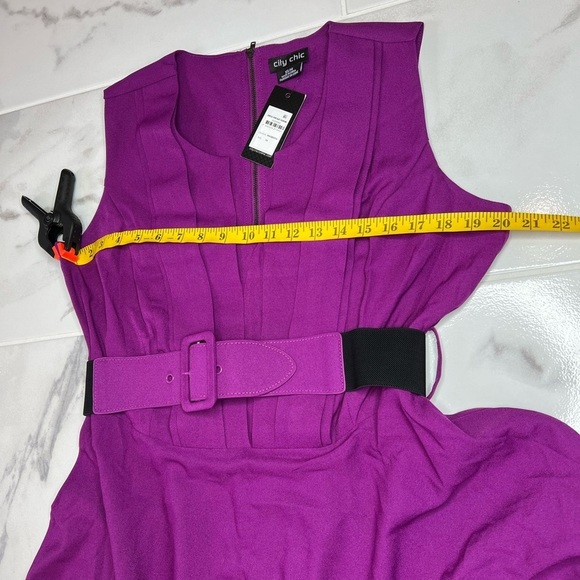 𝅺City chic belted dress - Picture 7 of 11